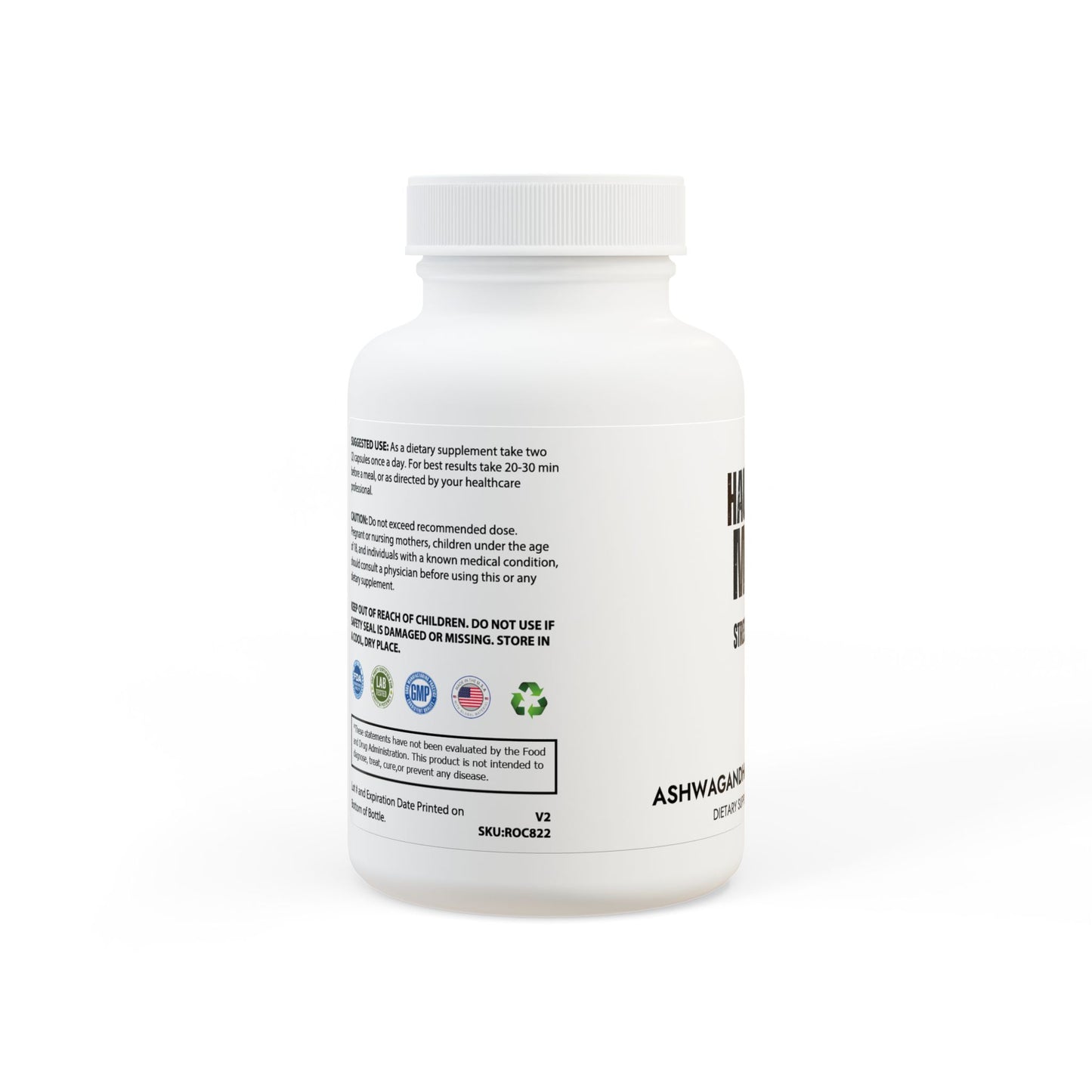 Ashwagandha and Black Pepper Supplement (60 capsules)